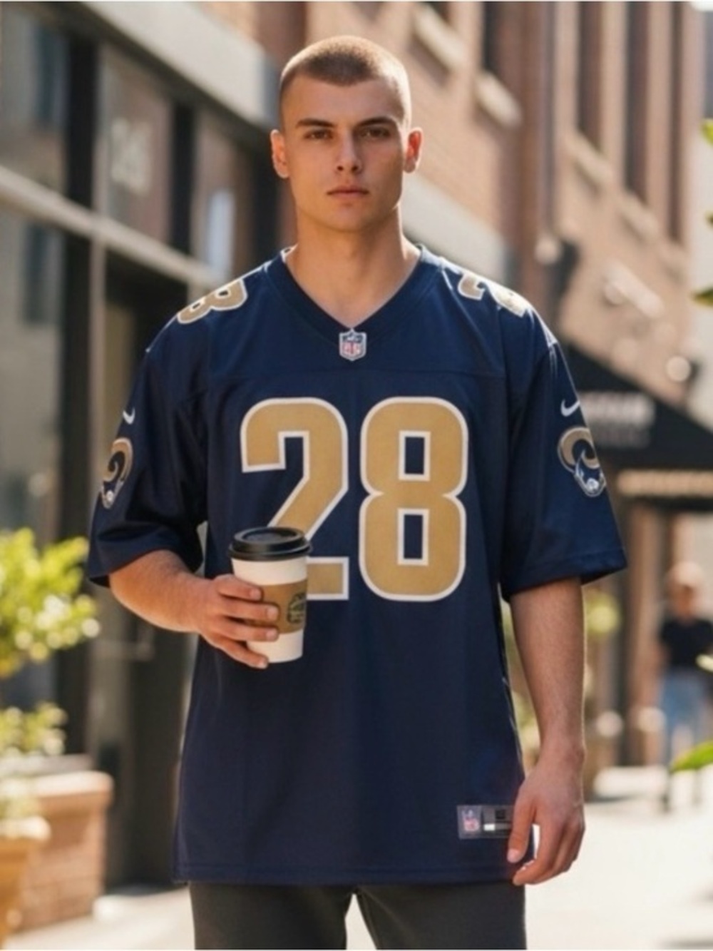 NFL Rams Faulk 28 Jersey